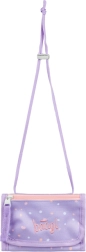 Baagl piniginė ant kaklo Mazlíčci – violetinė tekstilinė piniginė su virvele