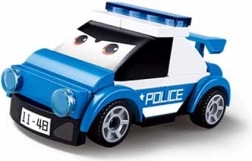 Sluban užvedamas policijos automobiliukas su akimis