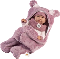 Realistiškas kūdikio lėlytė su garsais ir minkštu audiniu kūneliu