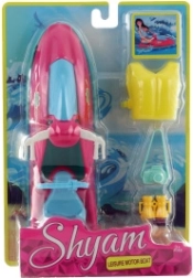 Vandens motociklas lėlėms – rinkinys su liemene ir priedais