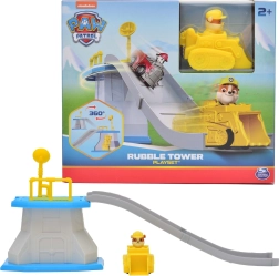 Paw Patrol mini bokštas su nusileidimo trasa ir Rubble transporto priemone