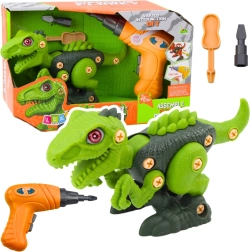 Žalias DIY dinozauras su gręžtuvu