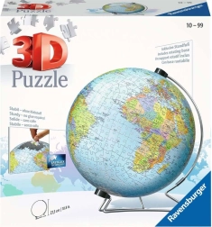 Ravensburger 3D dėlionė Žemė – vaikiškas gaublys, 180 dalių