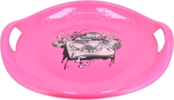 Baby Mix Snowflake Music 60 cm rožinis sniego lėkštės sūpynė