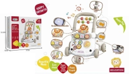 Interactive children's walker in the shape of a lion