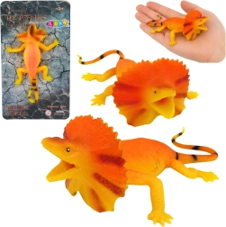 Realistiška tampri guminė apykaklinio driežo figūrėlė (tempiama) 19 cm