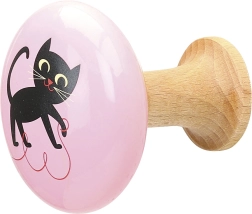 Mediniai kabliukai Katytė ir Raudonas ornamentas