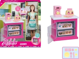 Lėlė virėja 30 cm su virtuvės spintele ir priedais
