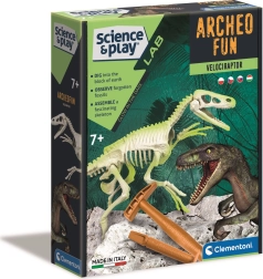 Clementoni Science & Play ArcheoFun: šviečiantis velociraptoro skeletas