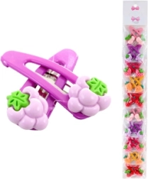 Plaukų segtukai su vaisių motyvu, 2 vnt.