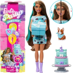 Barbie Party Unboxed gimtadienio lėlė su korgiu