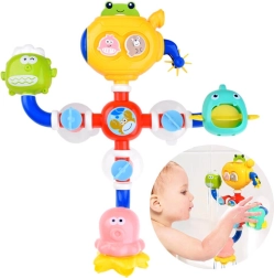 Linksmas vonios žaislas su vandens malūnėliu ir karusele