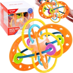 Jutiminis barškučiukas ir kramtukas kūdikiams – Oranžinė