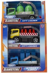 Teamsterz statybinė technika City Loader – metalinis darbinės transporto priemonės modelis 10 cm