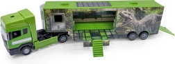 Dinosaur-themed truck, metal/plastic, 32 cm