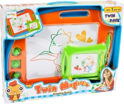 Magnetinė piešimo lentelė 2in1 su trintuku ir antspaudais