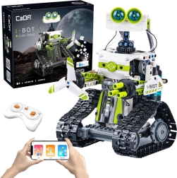 Konstruktorius CaDA I.BOT Code Robot RC su LED, programavimu ir dvigubu valdymu, 434 detalės