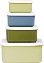 Keturių užkandinių dėžučių rinkinys A Little Lovely Company – Dinosauři