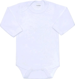 New Baby kūdikio smėlinukas ilgomis rankovėmis, baltas