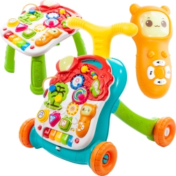 Spalvotas 5-i-1 stumdomas vaikštynės vežimėlis