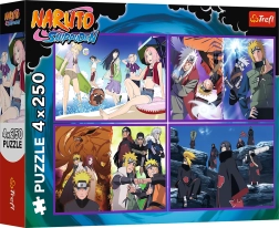 Trefl Puzzle Naruto Shippuden: Adventures of Naruto Uzumaki 4x250 pieces