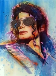 Deimantinė tapyba – MICHAEL JACKSON piešinys 30 × 40 cm