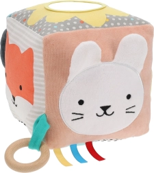 Petit Collage minkštas motorinis audinio kubas kūdikiams