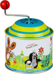 Grojanti dėžutė su rankenėle KURMIS, metalinė, 8 cm