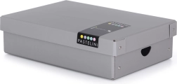 Laminated storage box PASTELINI, gray, small