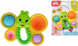 Kūdikio barškutis drugelis su minkštais užpildais ir rankenėle