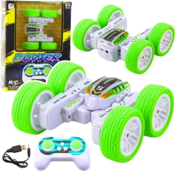 Kaskadininkų RC automobilis 360° 1:32 žalias