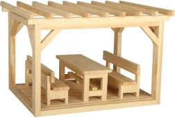 Mini medinė pergola – modelių konstravimo rinkinys