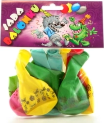 Pripučiamų balionų su spauda rinkinys – spalvų miksas, 9 vnt.