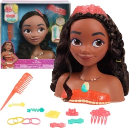 DISNEY MOANA (Vaiana) šukuosenų kūrimo galva su priedais, 14 vnt.