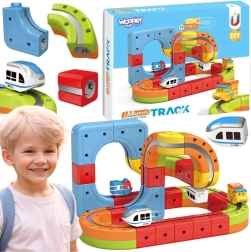 Magnetic Construction Set with Electric Train WOOPIE Magic Cube Train, 32 Pieces