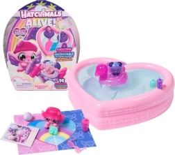 Hatchimals neoninė vaivorykštinė baseino vakarėlio gyvūnėlių rinkinio – širdelės formos baseinėlis ir 2 kiaušinėliai