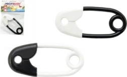 Barškutis segtuko formos juodai baltas 12 cm