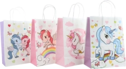 Gift bag with a unicorn motif
