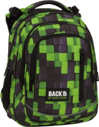 Mokyklinė kuprinė BackUP Metasphere žalia–juoda 24 l