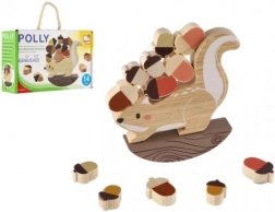 Bino medinė pusiausvyros žaidimo voverė