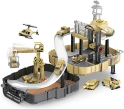 Karinė stotis su 2 mašinėlėmis kuprinėje