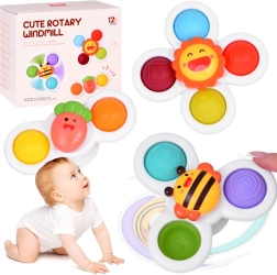 Sensoriniai suktukai su siurbtuku – 3 vnt. rinkinys