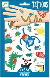 Laikinos tatuiruotės su džiunglių gyvūnėlių motyvais – DJECO
