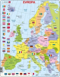 Larsen dėlionė Politinis Europos žemėlapis 48 dalių