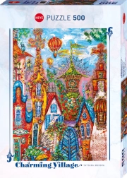 Heye dėlionė „Charming Village: Mėlynieji vartai“, 500 detalių