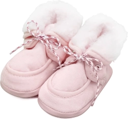 Žieminiai kūdikių batukai New Baby, rožiniai, 3–6 mėn.