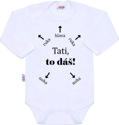 Kūdikių bodis ilgomis rankovėmis New Baby „Tati, to dáš!“