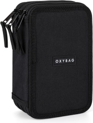 Trijų aukštų penalas UNICOLOR juodas