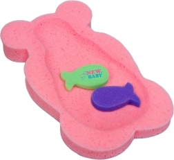 Rožinis putų vonelės įdėklas New Baby Basic meškiukas