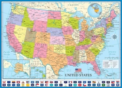 Puzzle EUROGRAPHICS Political Map of the USA 1000 Pieces